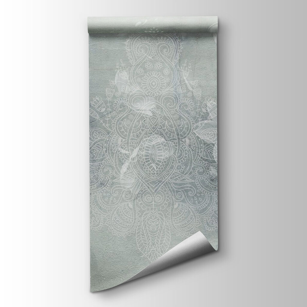 White flowers on a grey background