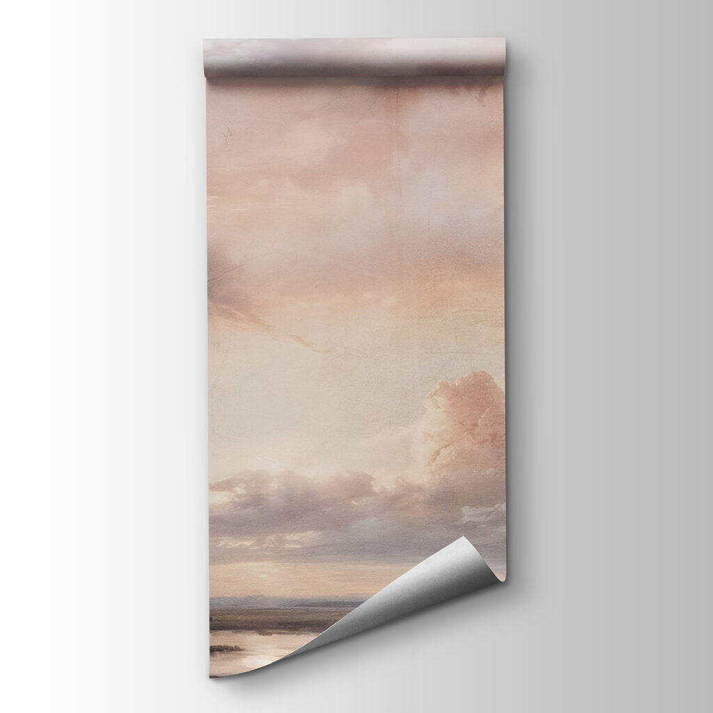 Landscape with a body of water and clouds Landscape with a body of water and clouds