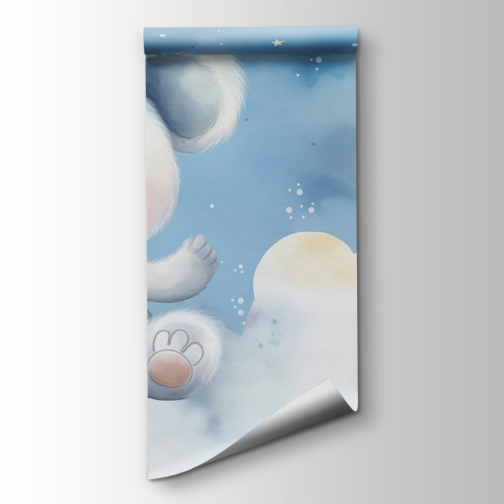 Cartoon of a white bear