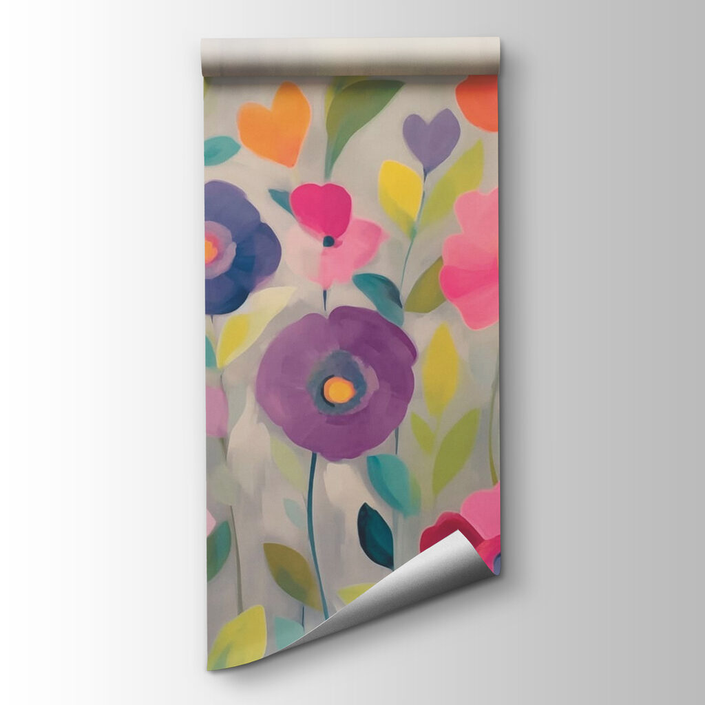 Painting of flowers and leaves Painting of flowers and leaves