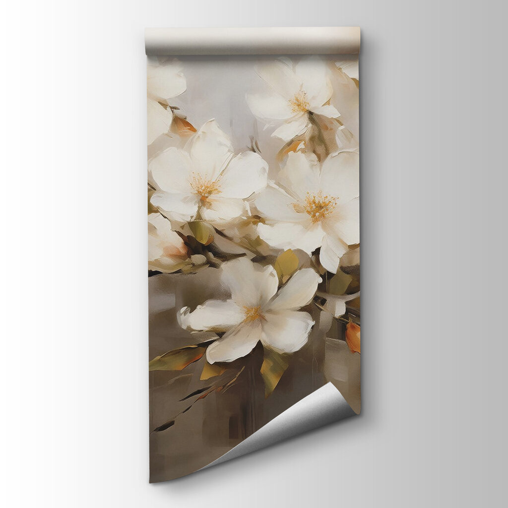 Painting of white flowers Painting of white flowers