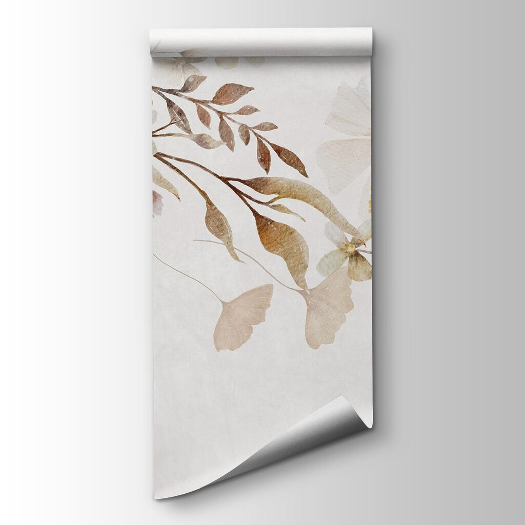 Painting of flowers and leaves