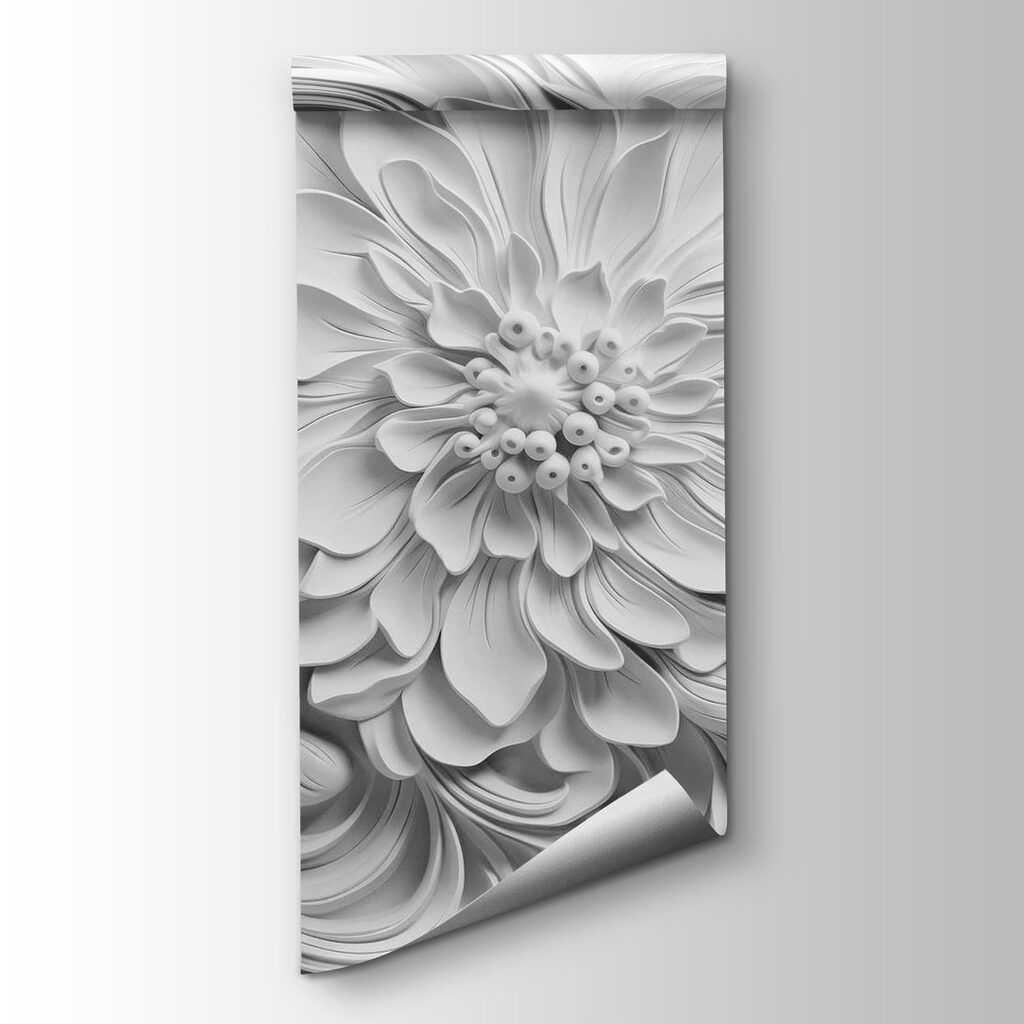 White flower with leaves White flower with leaves