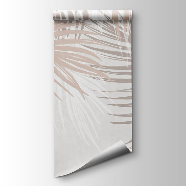 Soft hues of palm leaves intertwine