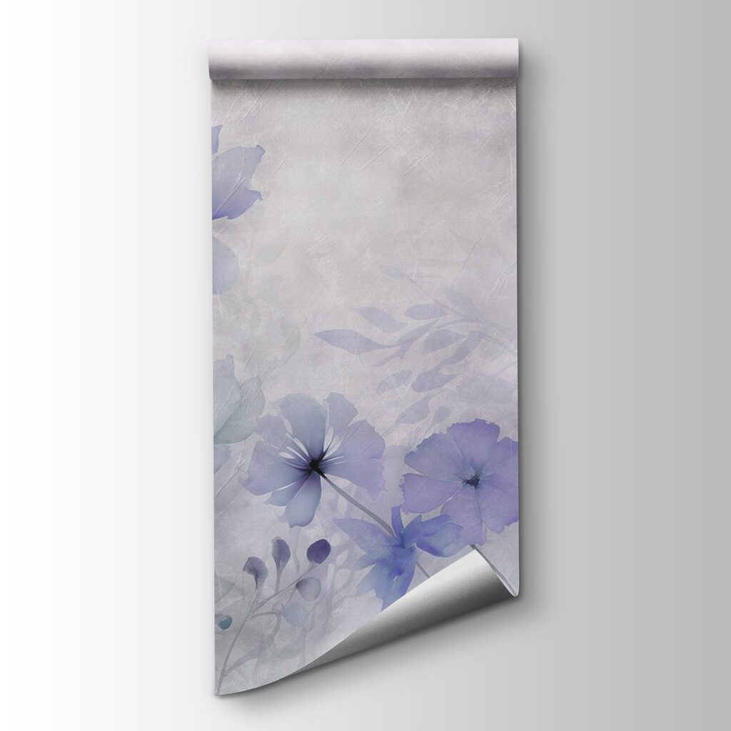 Painting of flowers on a white background Painting of flowers on a white background