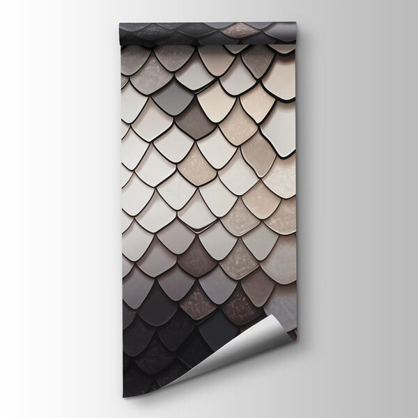 Textured scales in muted color palette