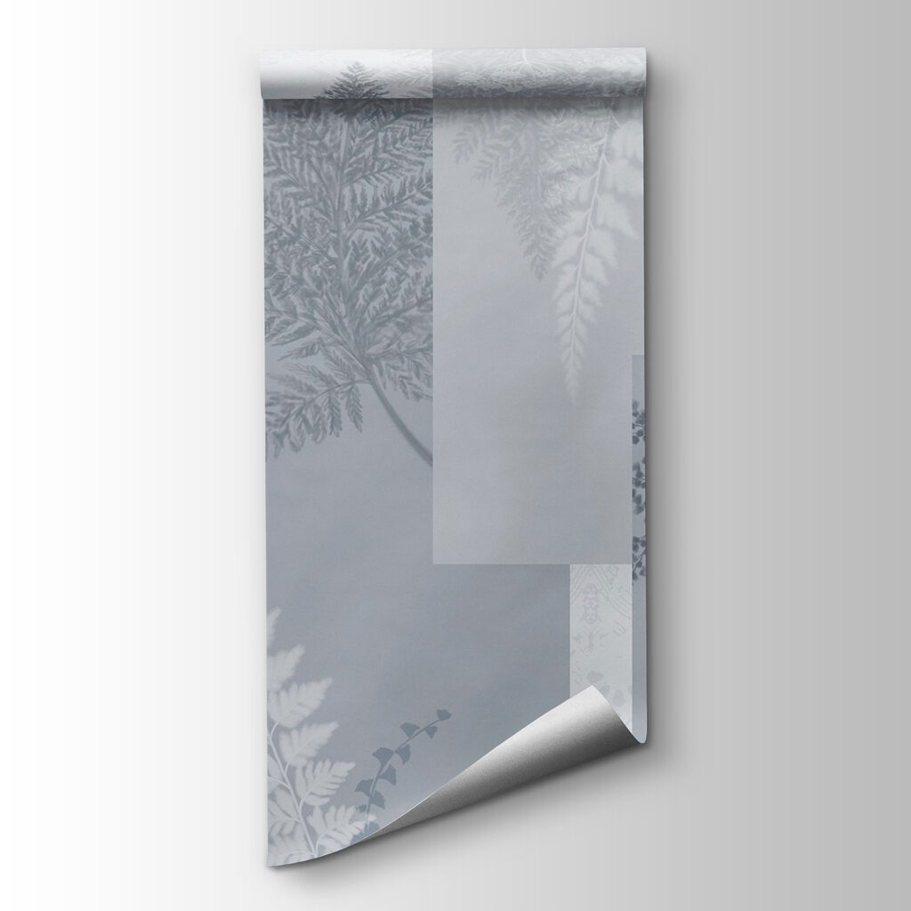 Grey and white floral pattern