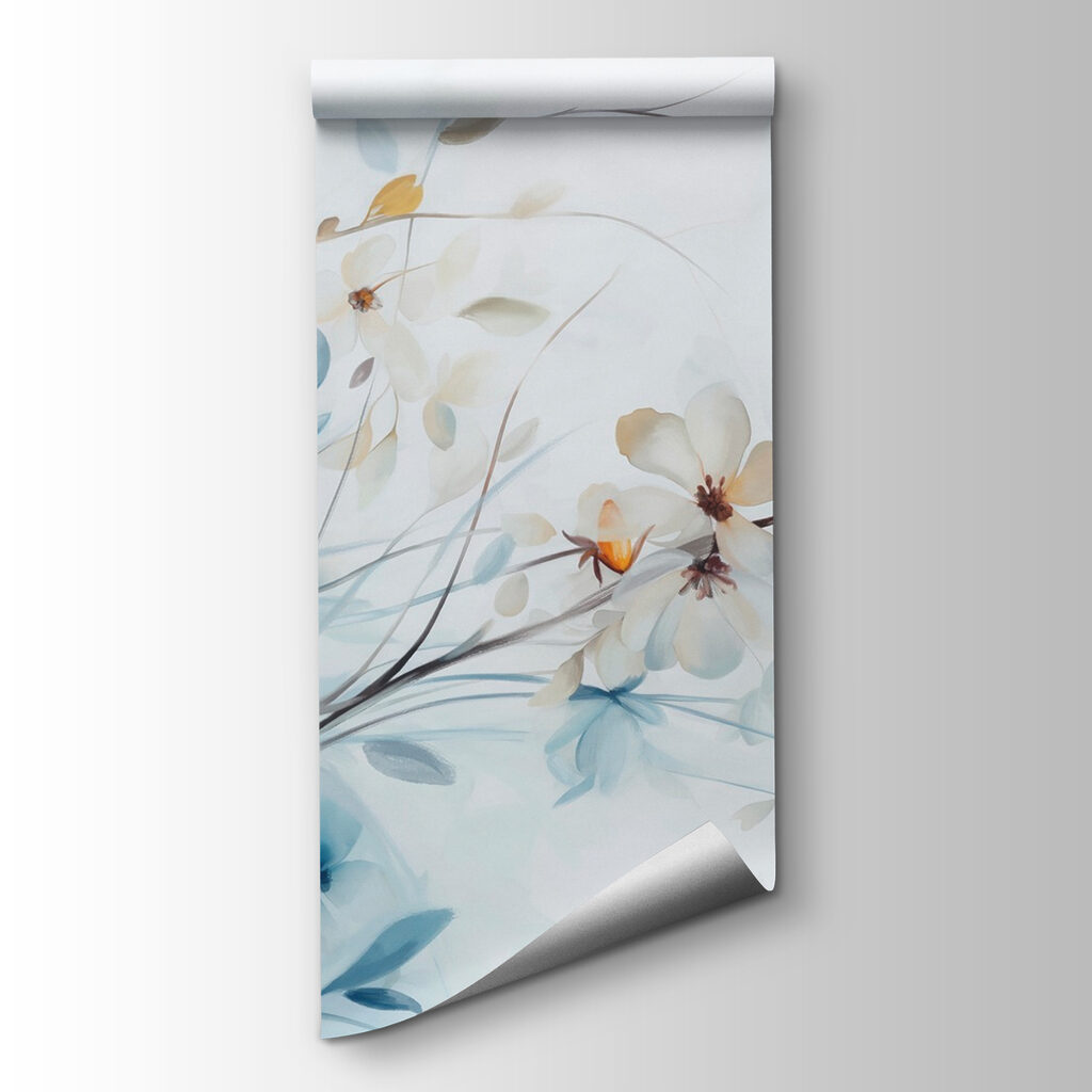 Painting of flowers and leaves Painting of flowers and leaves