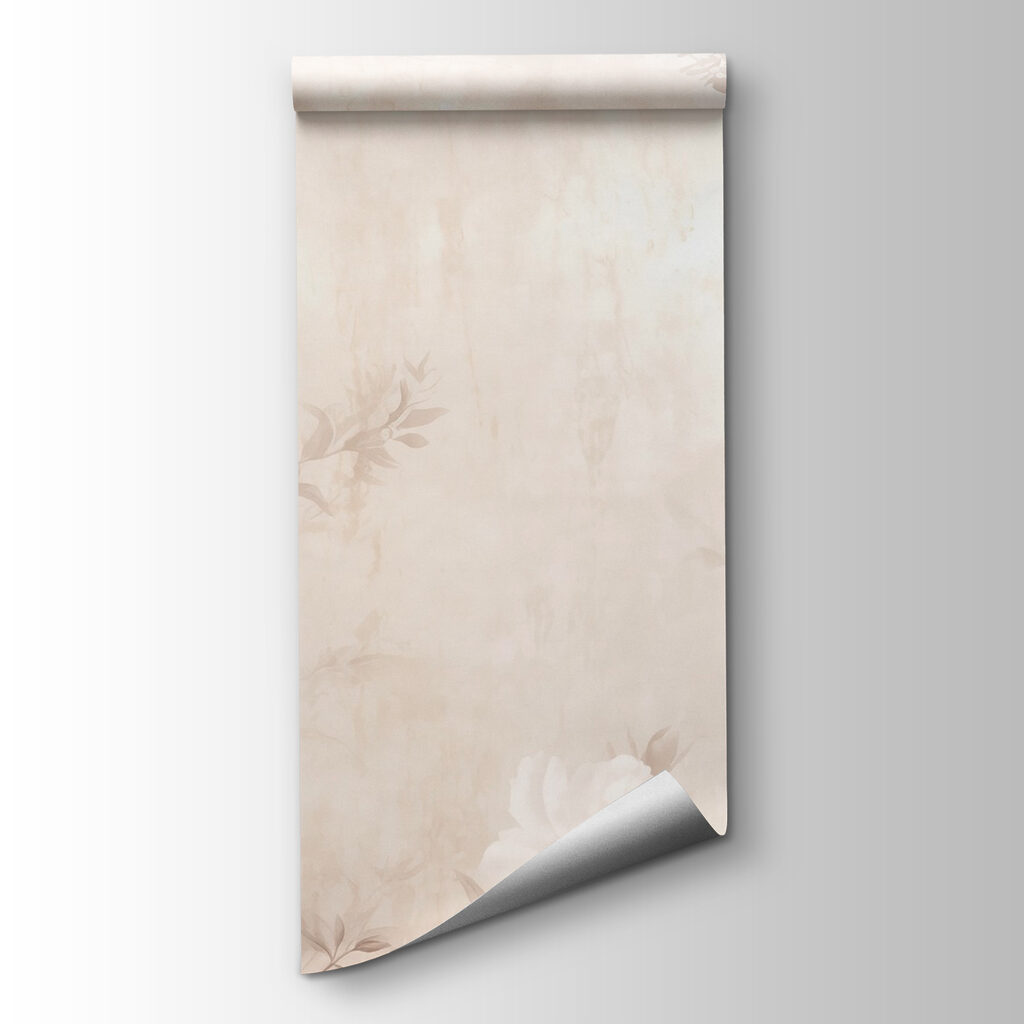 White flower pattern on a white surface