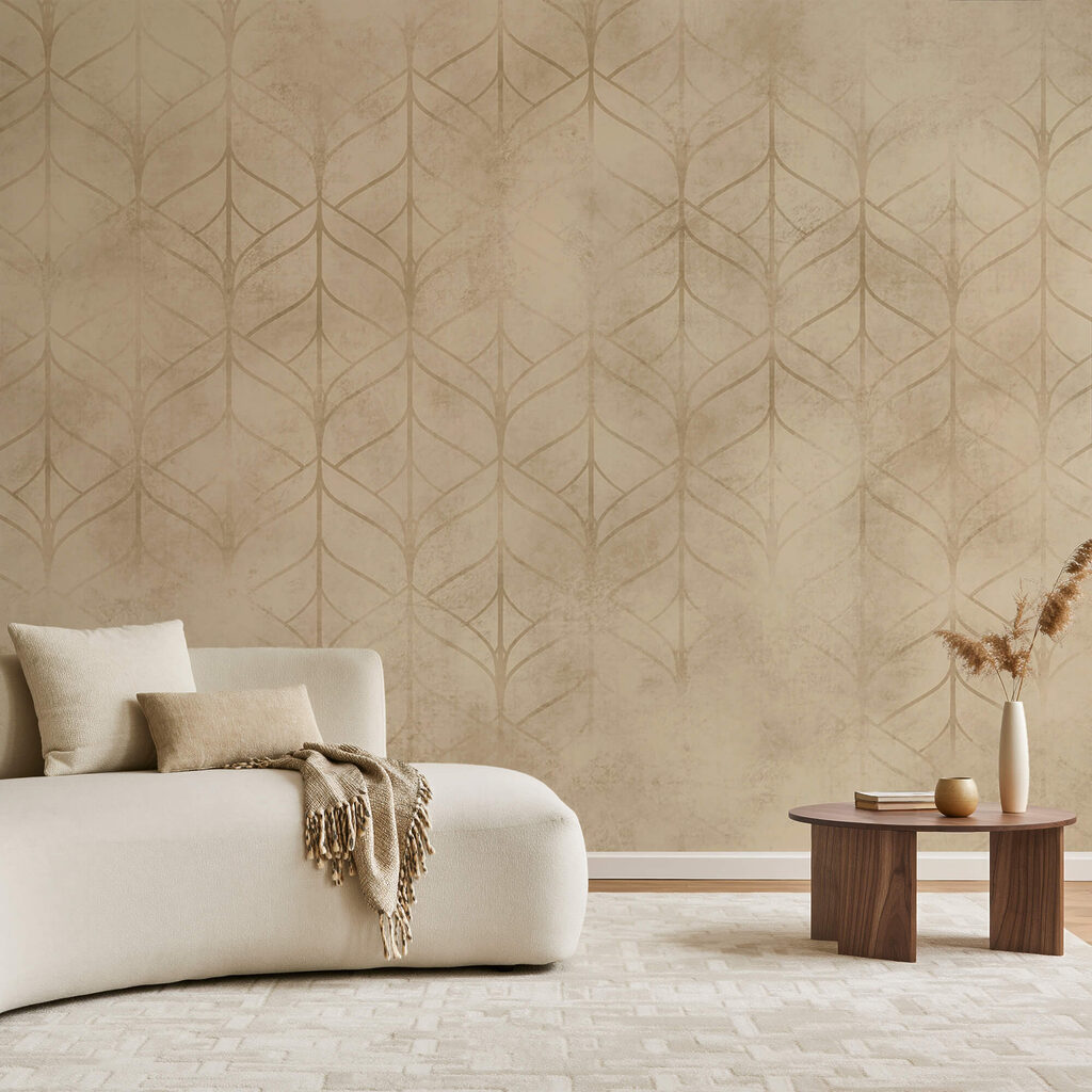 Beige and tan patterned wallpaper Beige and tan patterned wallpaper
