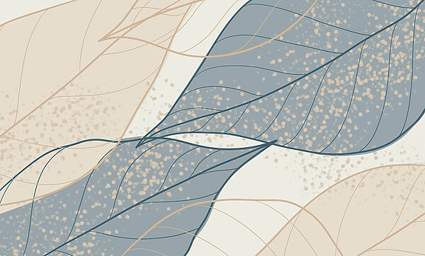 Soft hues of leaf patterns intertwine