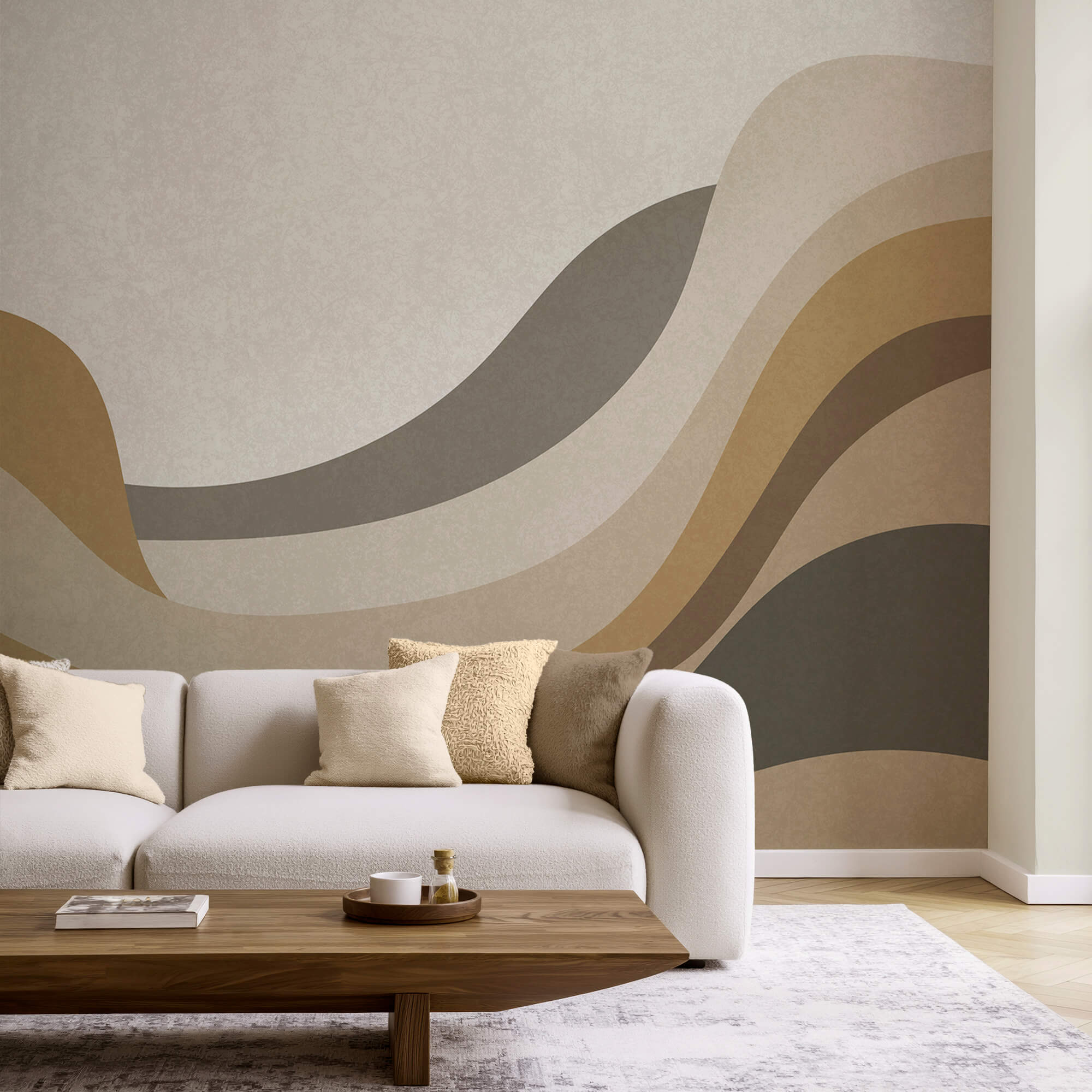 Brown and grey wavy lines