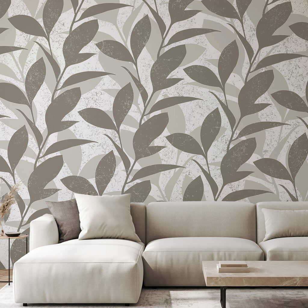 Pattern of leaves on a white background Pattern of leaves on a white background