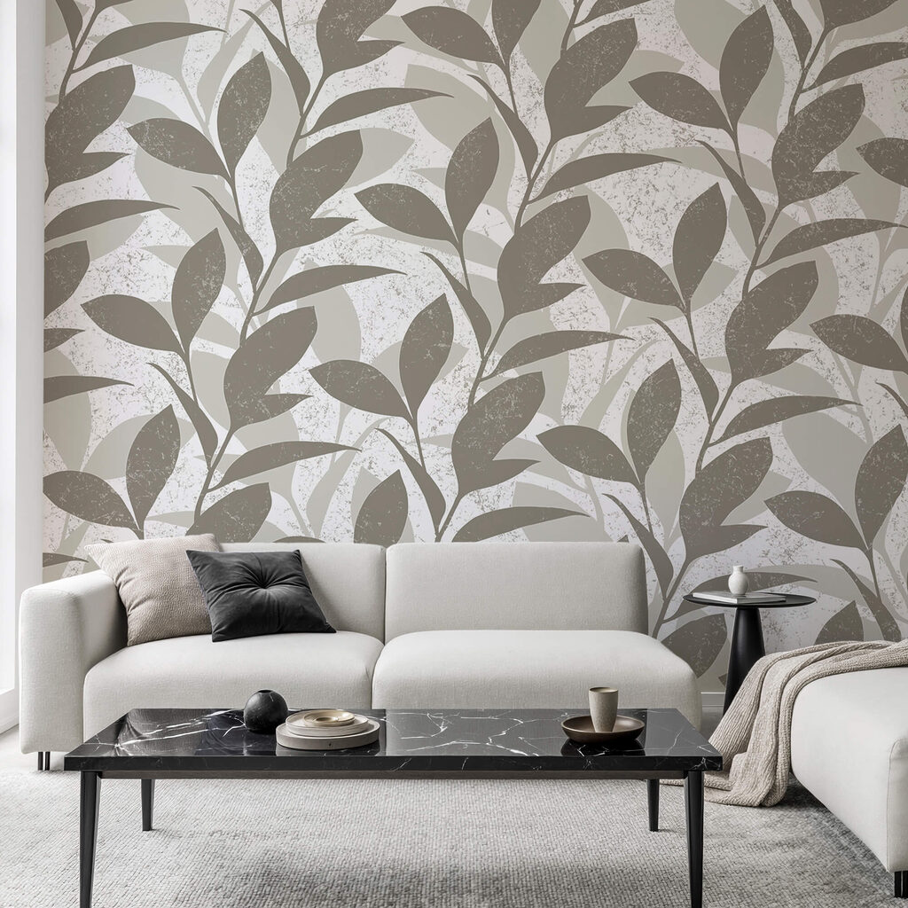 Pattern of leaves on a white background Pattern of leaves on a white background