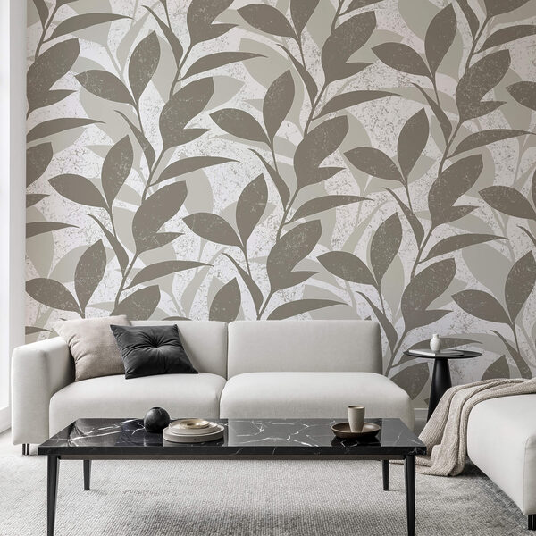 Pattern of leaves on a white background Pattern of leaves on a white background