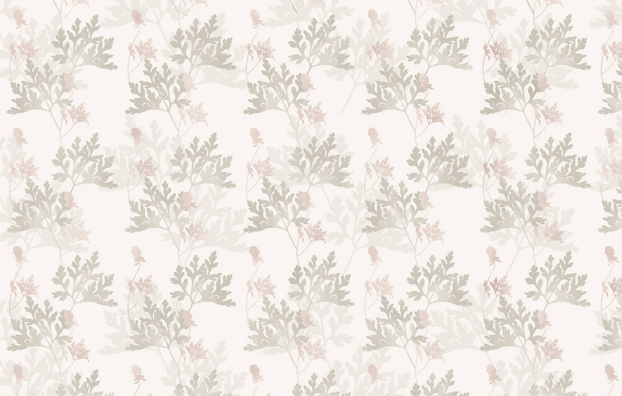 Pattern of leaves and flowers