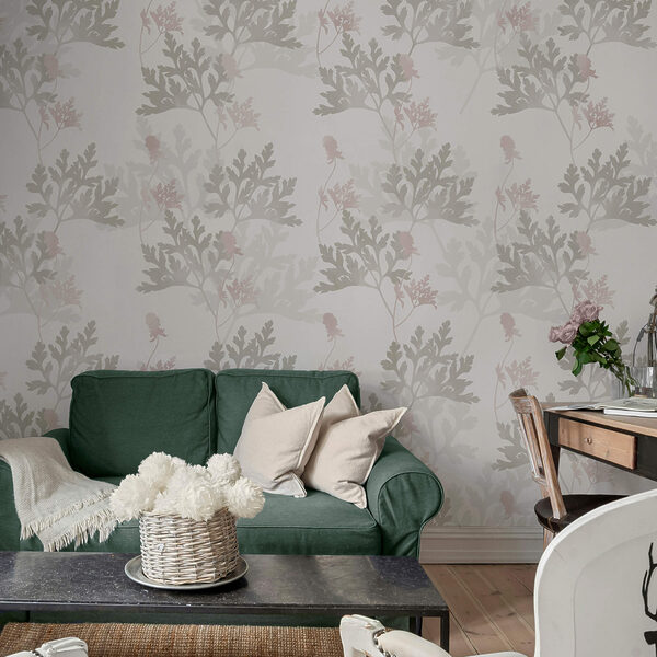 Pattern of leaves and flowers