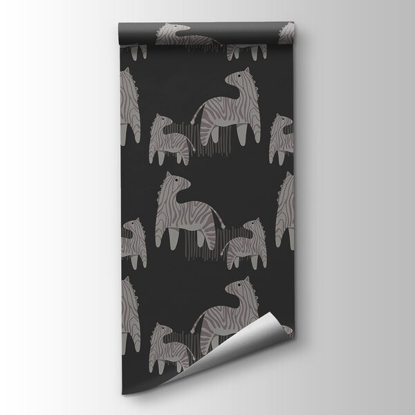 Pattern of horses on a black background Pattern of horses on a black background