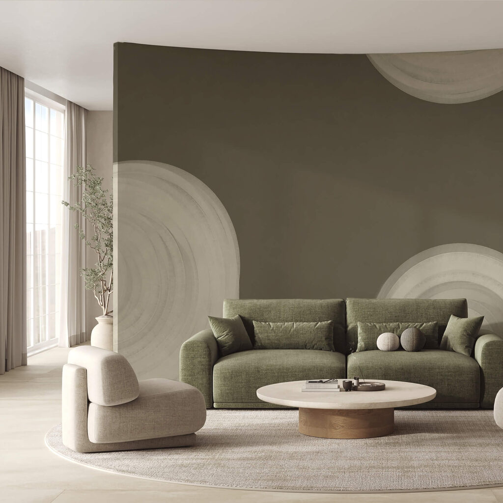 White swirly object on a brown background