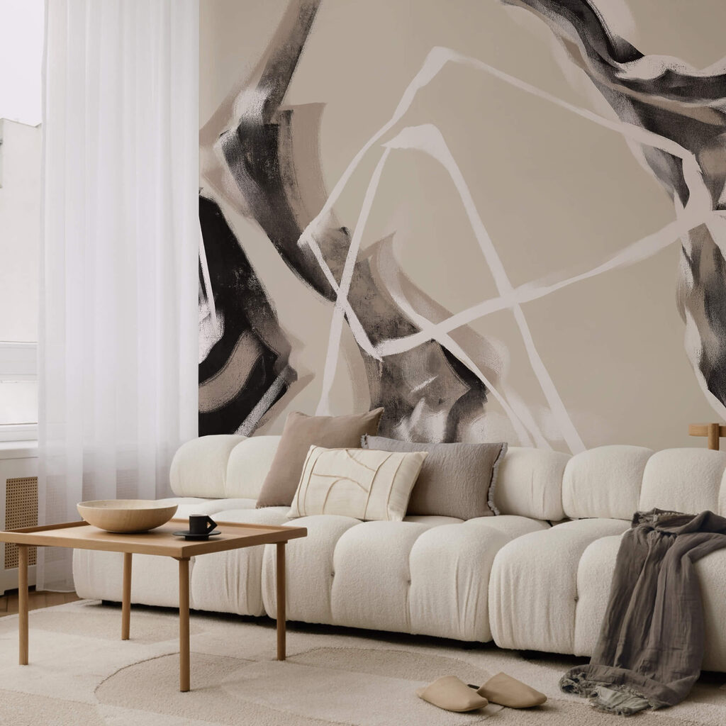 Layered lines in soft tones Layered lines in soft tones