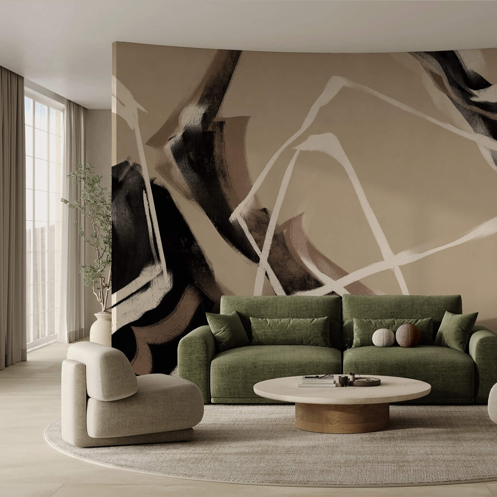 Abstract lines create visual intrigue