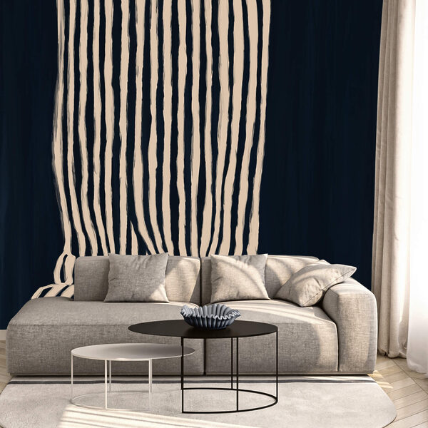 Black and white striped curtain Black and white striped curtain