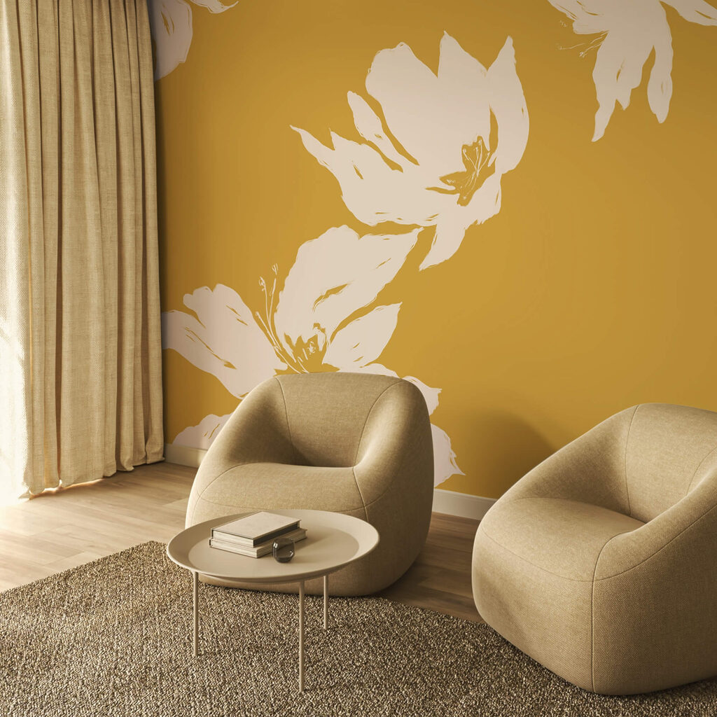 Floral design on a warm background