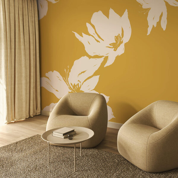 Floral design on a warm background