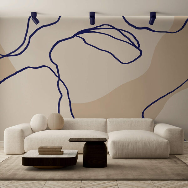 Flowing Lines on Soft Background