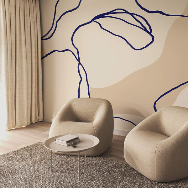 Flowing Lines on Soft Background