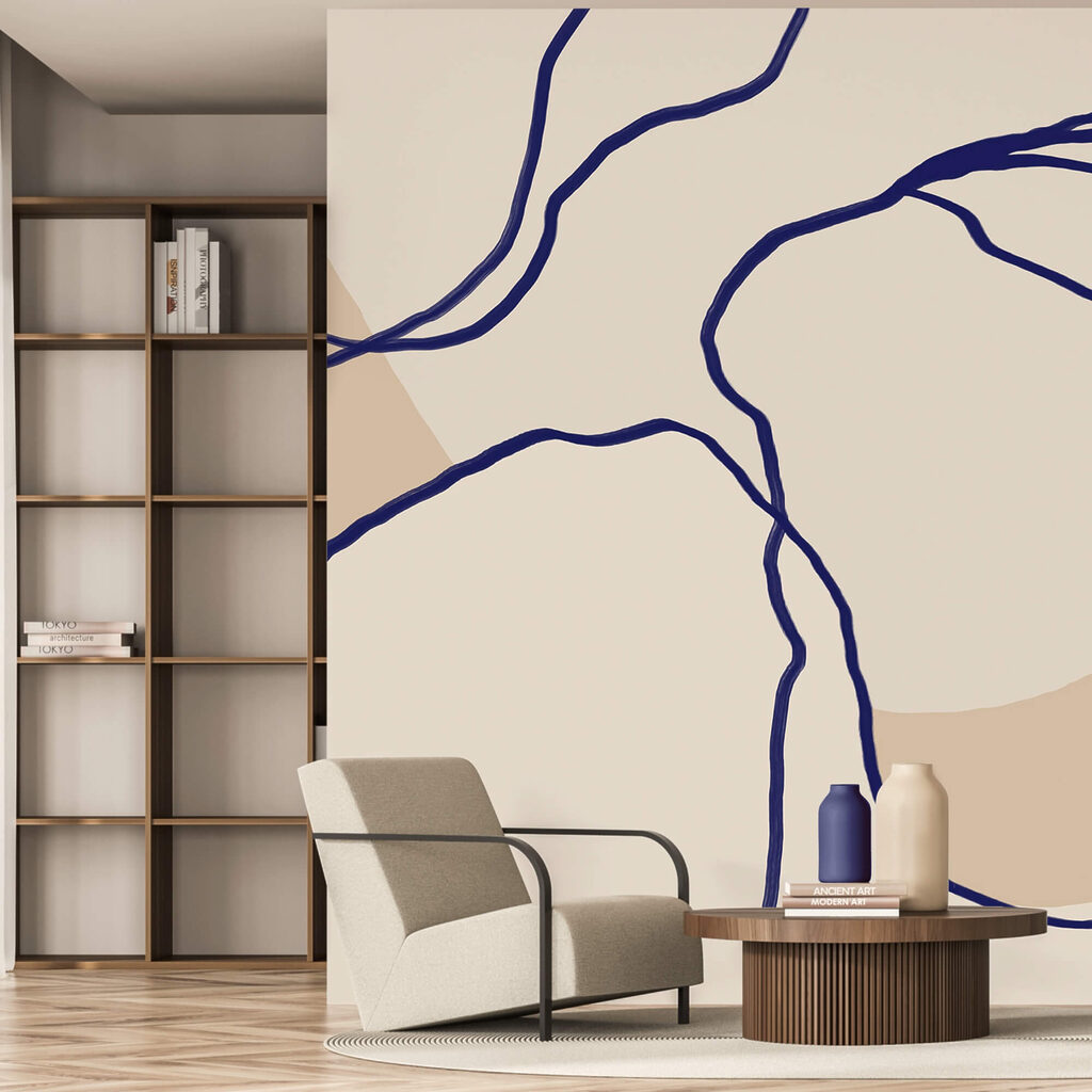 Flowing Lines on Soft Background