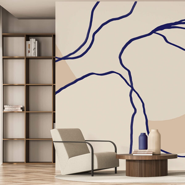 Flowing Lines on Soft Background