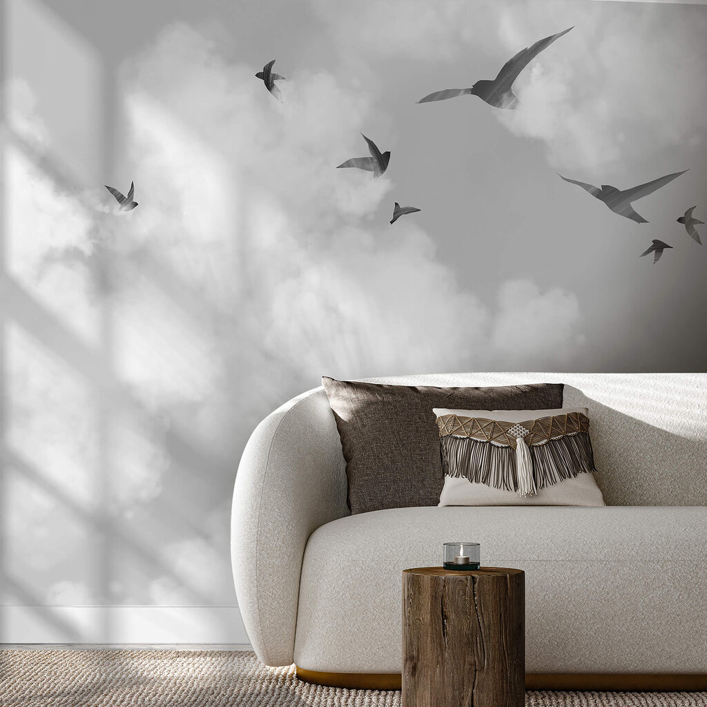 Birds flying birds in the sky