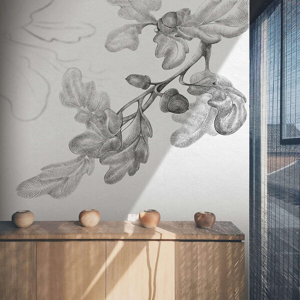 Drawing of a branch with leaves