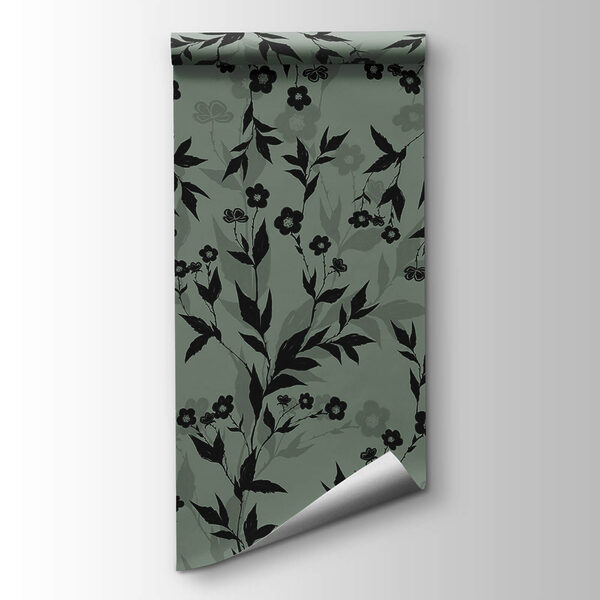 Black and white floral pattern