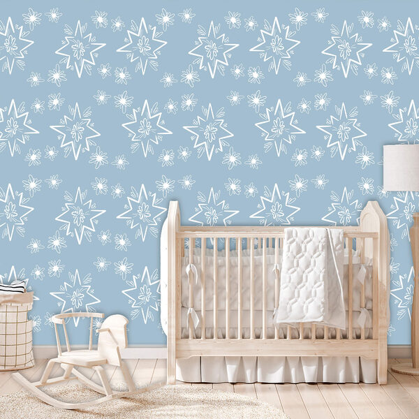 Blue background with white stars