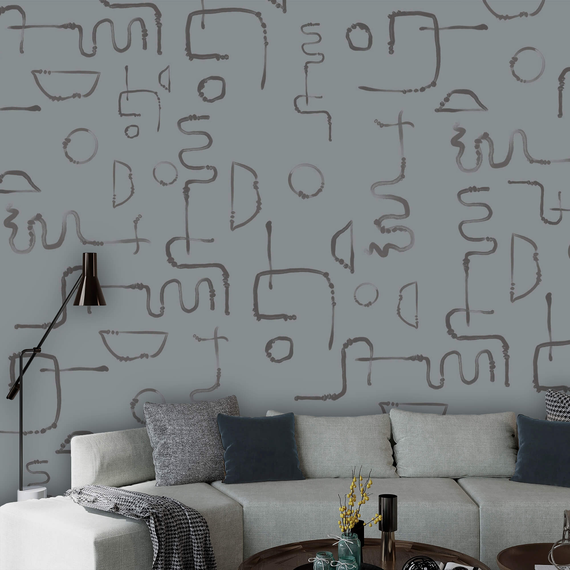 Pattern of lines and shapes