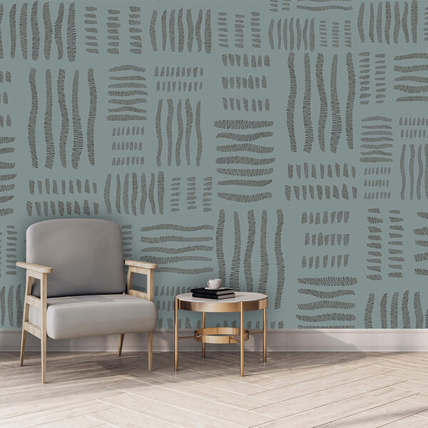 Wall murals Wall murals Pattern of black and white lines (SKU: t00481)