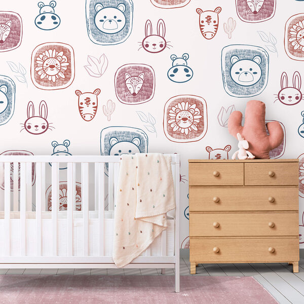 Wall murals Pattern of animals on a white background (SKU: t00483) Wall murals Wall murals Pattern of animals on a white background (SKU: t00483)