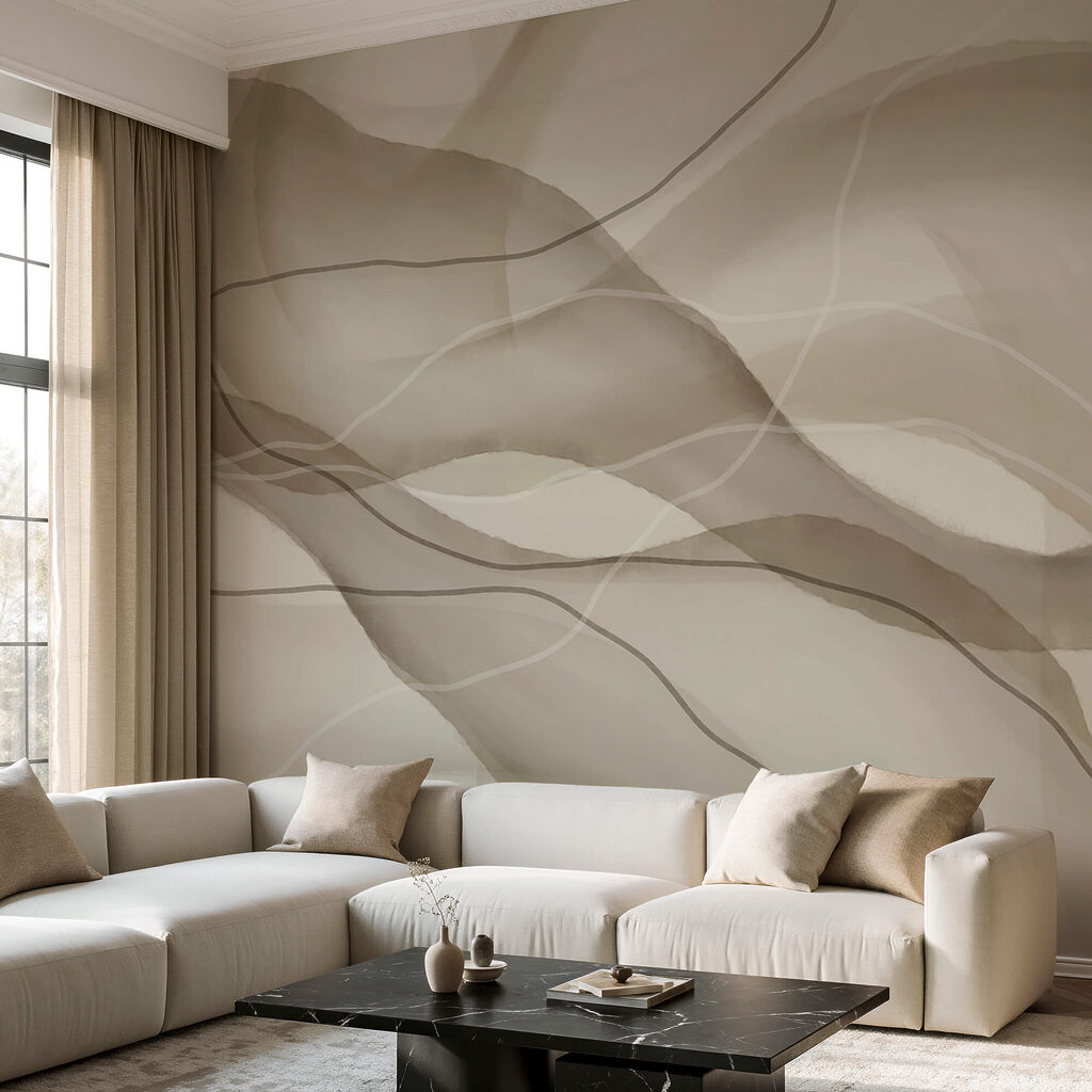 Serene waves in soft earth tones Serene waves in soft earth tones