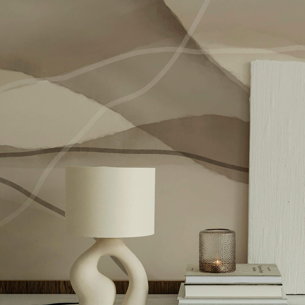 Serene waves in soft earth tones Serene waves in soft earth tones