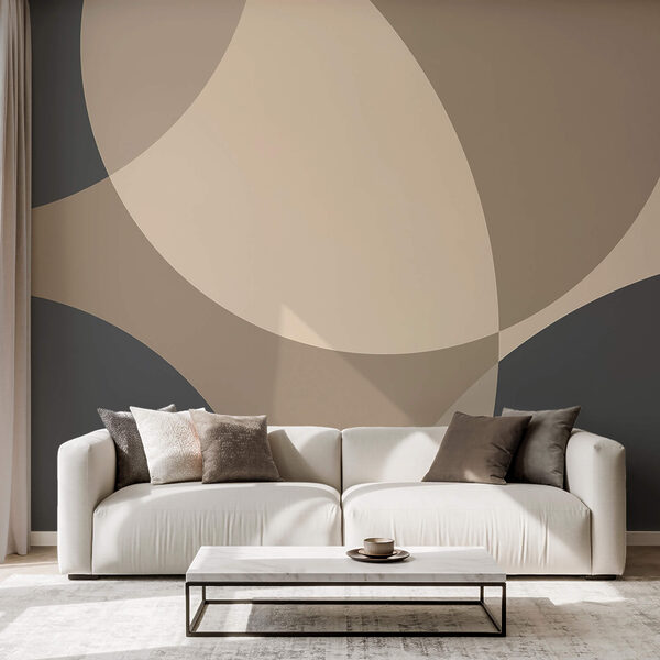 Abstract shapes in soft earth tones