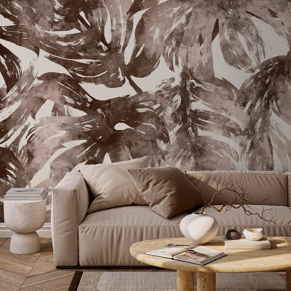 - Abstract foliage in earthy tones - Abstract foliage in earthy tones