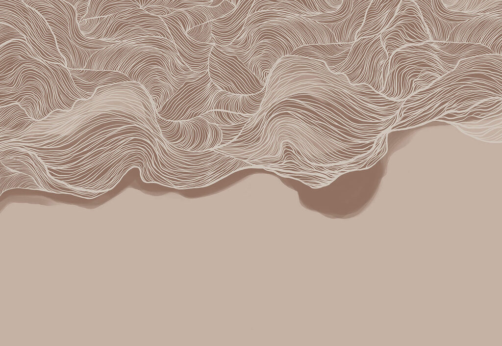 Brown and white wavy pattern