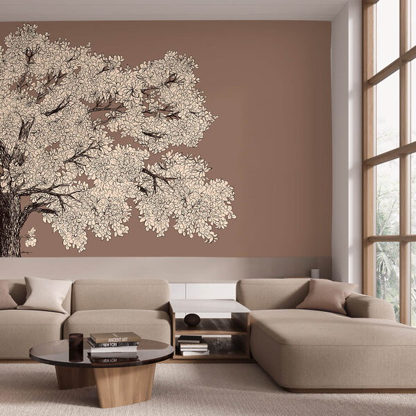 Wall murals Tree with white flowers (SKU: t00510) Wall murals Wall murals Tree with white flowers (SKU: t00510)