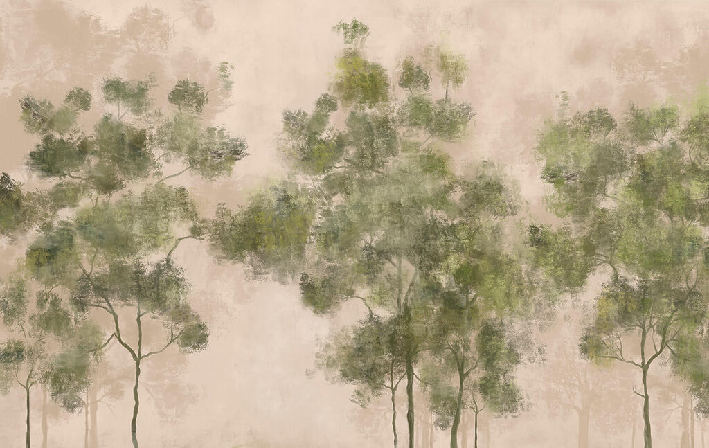 Group of trees with green leaves