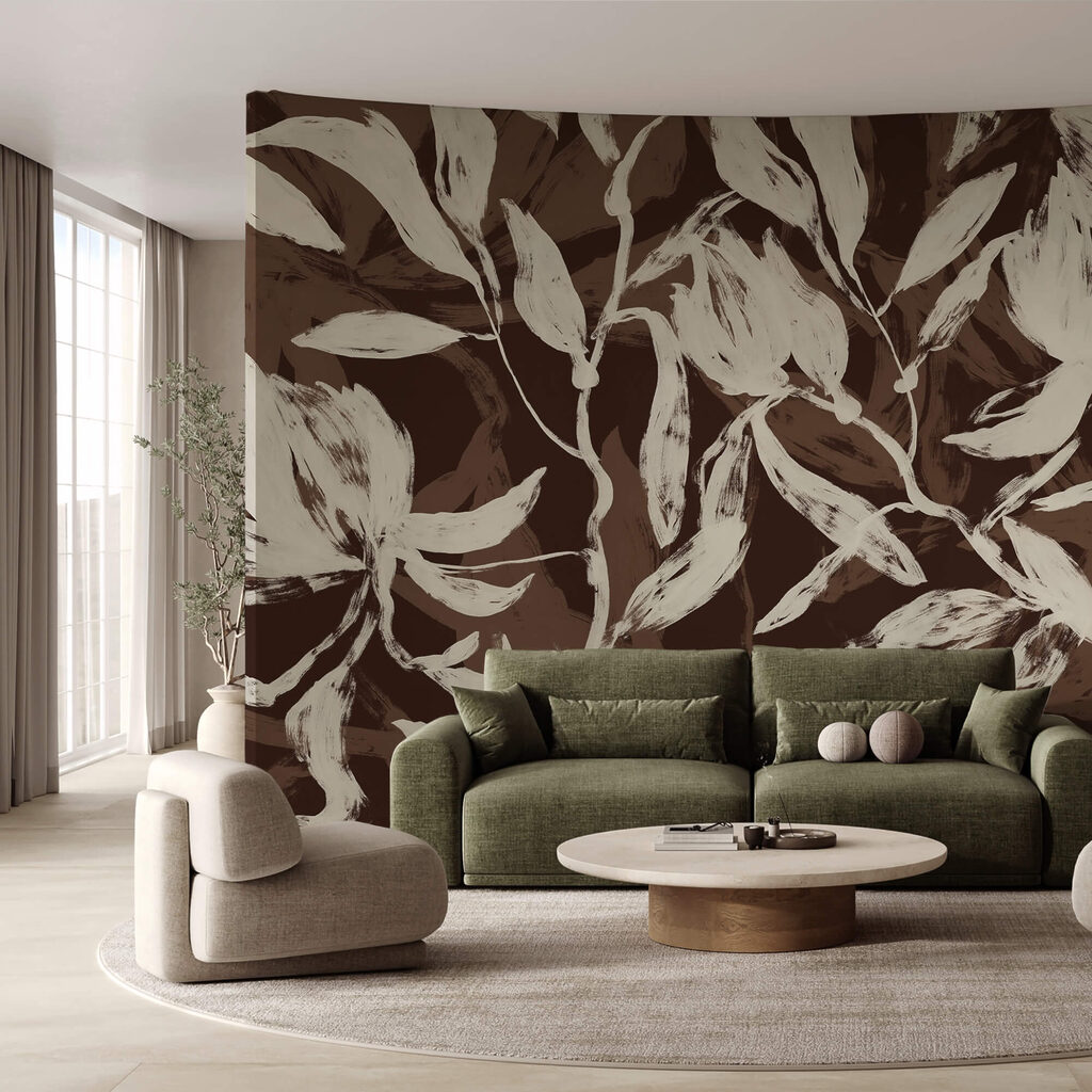 Flowing leaves in soft monochrome tones Flowing leaves in soft monochrome tones