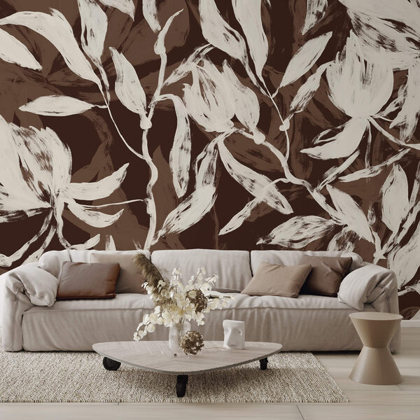 Flowing leaves in soft monochrome tones Flowing leaves in soft monochrome tones