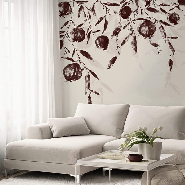 Wall murals Wall murals Painting of fruit on a branch (SKU: t00516)