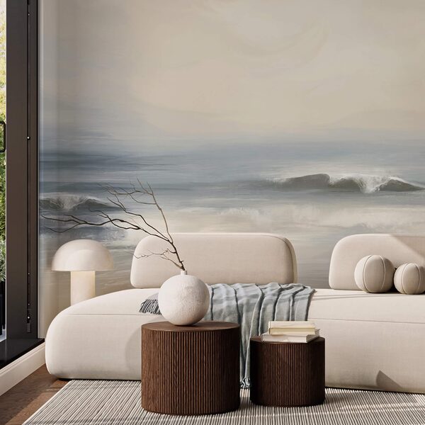 Waves crashing on a beach